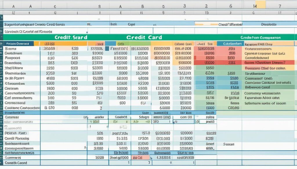 Credit Card Comparison Spreadsheet